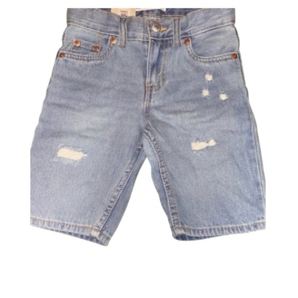 Levi's 511 Denim distressed style Youth Short adjustable waistband NWT